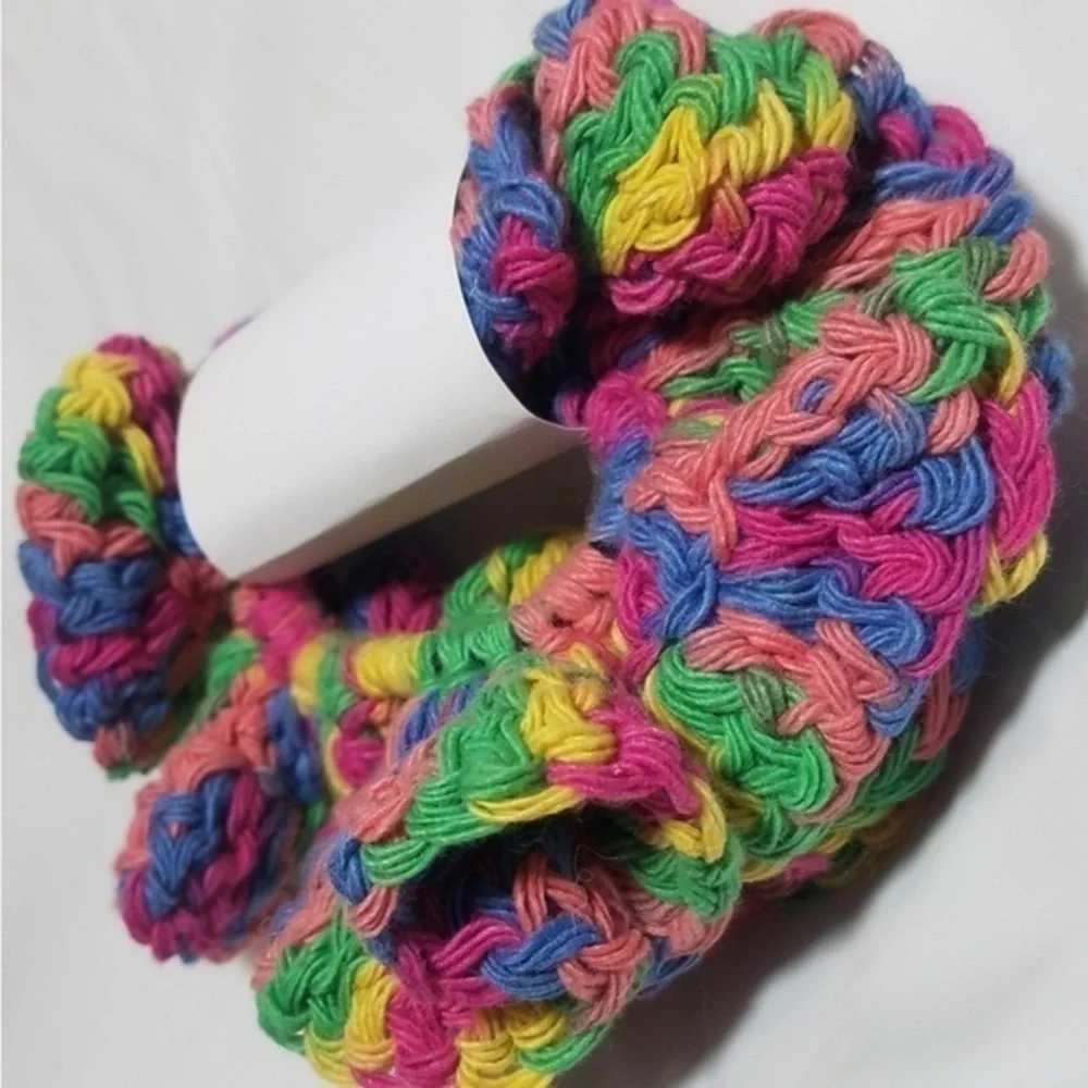 YAW 2 Crafty Crocheted Kaleidoscope Scrunchie